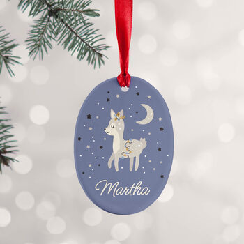 Personalised Oval Christmas Decoration, 4 of 12