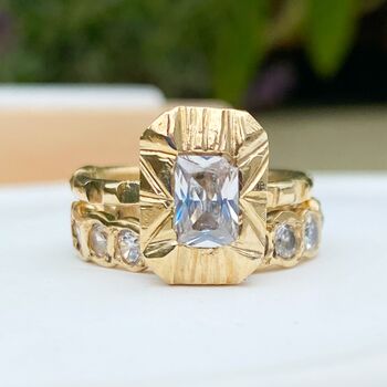 Midas Emerald Cut 1ct Diamond Solitaire Ring, 5 of 9