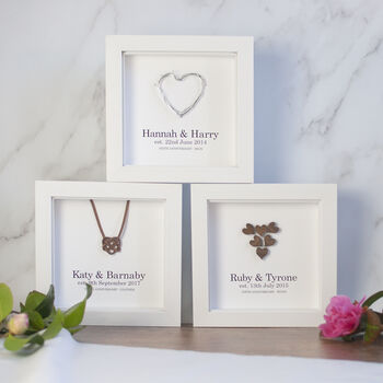 Personalised 5th Anniversary Gift Handmade Wooden Heart, 7 of 8