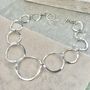 Chunky Sterling Silver Statement Circle Necklace, thumbnail 6 of 7