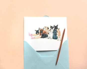 French Bulldog Funny Illustrated Greetings Card, 5 of 6