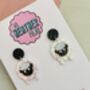 Sheep Glitter Resin Earrings / Gift For Animal Lover / Farmyard Jewellery / Fun Accessories, thumbnail 4 of 5