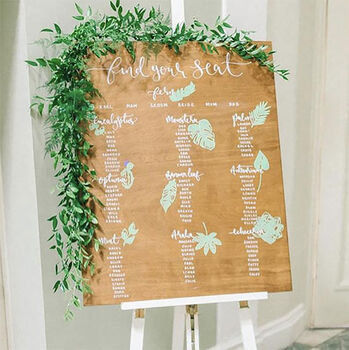 Large Personalised Wooden Table Plan, 2 of 3