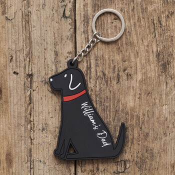 Black Labrador Key Ring Personalisation Available, 2 of 6