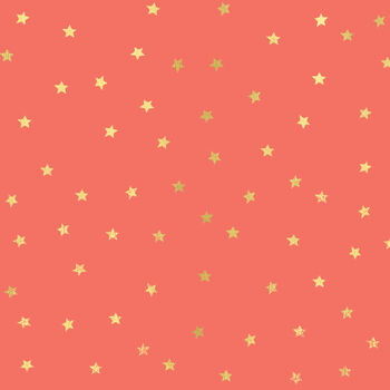 Gold Foiled Coral Stars Wrapping Paper Two Sheets, 2 of 4