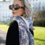 Blue Willow Tiger Print Scarf In Personalised Gift Box, thumbnail 5 of 7