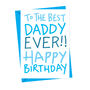 Best Daddy Birthday Card Hand Drawn Style, thumbnail 2 of 2