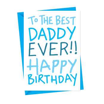 Best Daddy Birthday Card Hand Drawn Style, 2 of 2