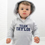 'Team Surname' Father And Child Hoodie Set, thumbnail 3 of 6