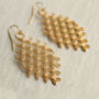 Gold Lace Bohemian Earrings, thumbnail 1 of 9