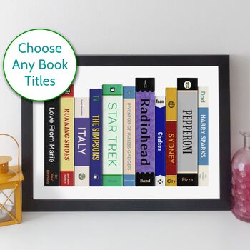 Dad Gift Personalised Row Of Books Print, 10 of 10