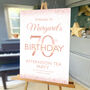 70th Birthday Rose Gold Welcome Sign, thumbnail 1 of 6