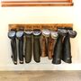 Engraved Oak Welly Boot Rack, thumbnail 5 of 12