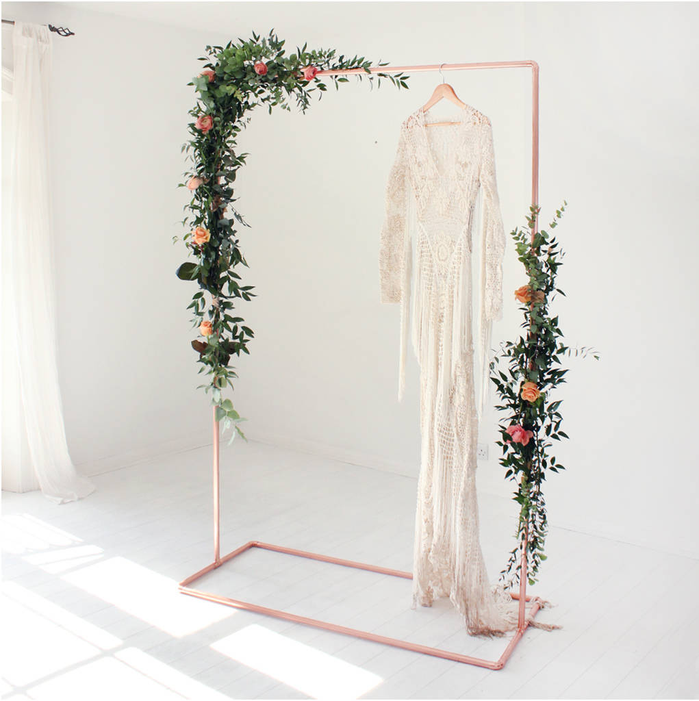 Copper Wedding Backdrop Frame For Flowers And Garlands By Little