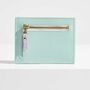 Personalised Leather Card Holder Mint Rainbow, thumbnail 3 of 5