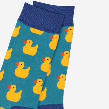 Men's Rubber Duck Novelty Bamboo Socks, 3 of 4