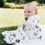 Woodland Bamboo Organic Cotton Muslin Swaddle Blanket, thumbnail 1 of 6