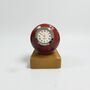 Cricket Ball Clock With Personalised Wood Plinth, thumbnail 12 of 12