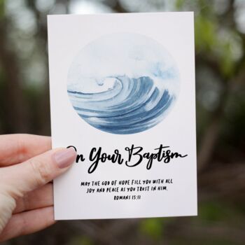 On Your Baptism Watercolour Card Baptism Card, 6 of 7