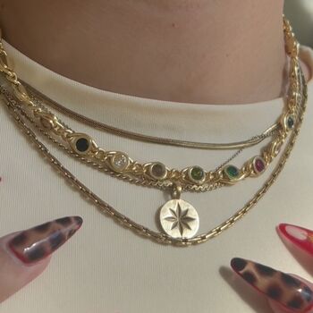Parisa Colourful Gemstone Chain Necklace, 11 of 11