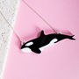 Orca Killer Whale Acrylic Necklace, thumbnail 1 of 4