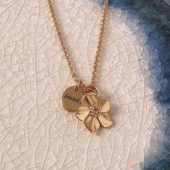 Everlasting Memory Forget Me Not Silver Necklace, 9 of 9