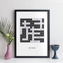 Personalised Traditional Family Crossword Print Gift, thumbnail 3 of 12