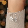 Sterling Silver Snowflake Charm Necklace, thumbnail 8 of 10