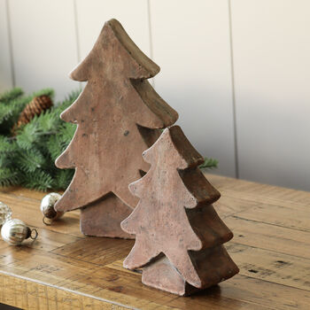 Terracotta Effect Christmas Tree Ornament, 3 of 5