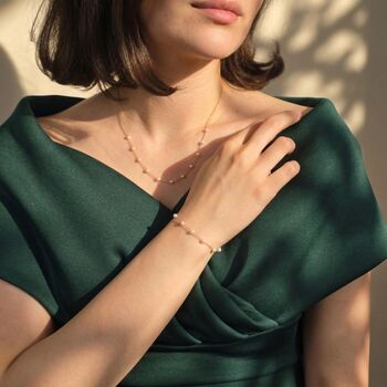 18ct Gold Plated Essential Freshwater Pearl Bracelet, 3 of 4