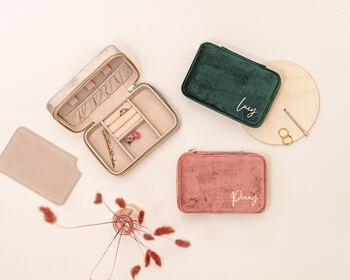 Personalised Velvet Travel Jewellery Box, 11 of 11