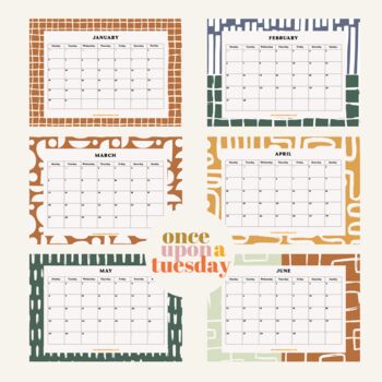 2023 Desk Calendar A5 | Abstract Lines, 10 of 12
