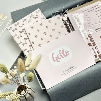 Blush And Rose Gold Stationery Box, 3 of 12