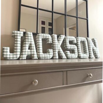Sage Green Fabric Letters, 3 of 8