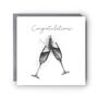 Congratulations! Champagne Glasses Cheers Greeting Card, thumbnail 1 of 4