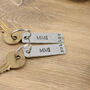 25th Silver Anniversary Numerals Pair Of Keyrings, thumbnail 4 of 6