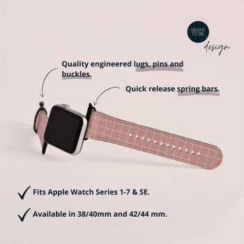 Pink Weave Vegan Leather Apple Watch Band, 3 of 6