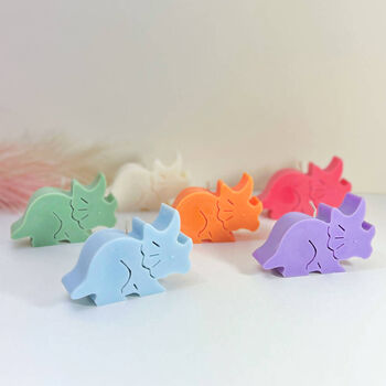 Triceratops Dinosaur Candle And Jurassic Gift, 6 of 9