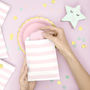 Pastel Striped Treat Bags And Gold Foil Stickers, thumbnail 5 of 7