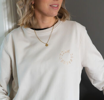 Embroidered 'Team Name' Varsity Sweatshirt, 4 of 7