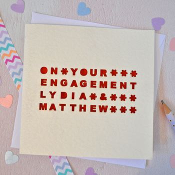 Personalised Laser Cut On Your Engagement Card, 2 of 2