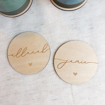 Personalised Couples Coaster Set, 4 of 6