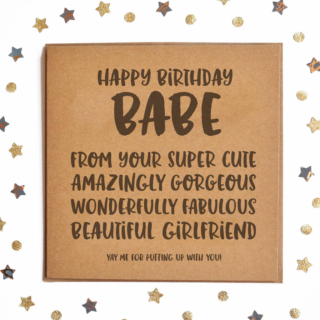 Happy Birthday Babe Printable Birthday Card Card for him 
