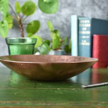 22nd Anniversary Large Copper Decorative Bowl, 7 of 9