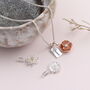 Sterling Silver Birthflower Necklace, thumbnail 3 of 5