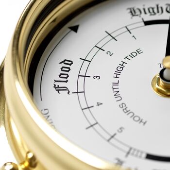 Handmade Solid Brass Classic Tide Clock, 4 of 8
