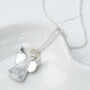Silver And Gold Fingerprint Angel Memorial Necklace, thumbnail 2 of 6