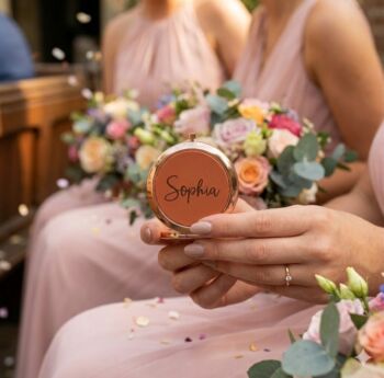 Personalised Rose Gold Compact Mirror, 2 of 10