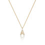 Solid Gold Or White Gold Pearl Initial Necklace, thumbnail 3 of 10