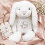 Personalised Soft Rabbit Teddy For New Baby, thumbnail 6 of 6